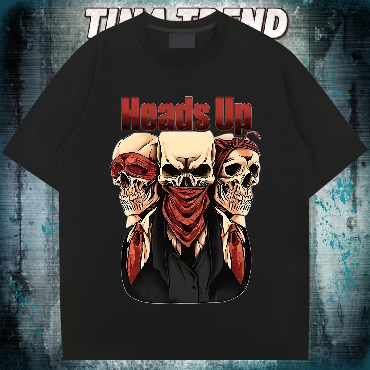 Cool Man T Shirts 230g Cotton skull Anime Printing Street Custom Anime Breathable Short Sleeve Men Tops Tees Stylist Wear