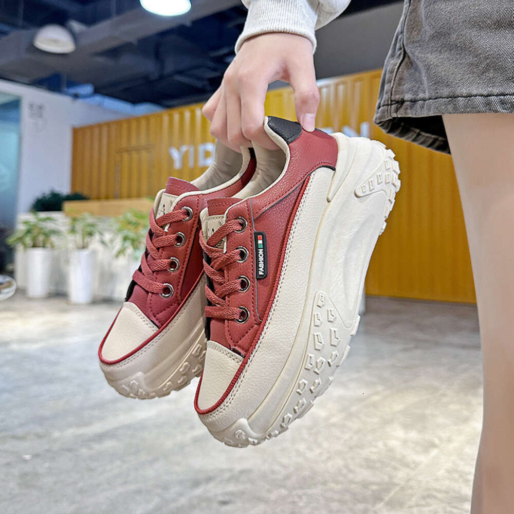Ddmysports Little White Autumn New Korean Edition Versatile Female Students Thick Sole Board Casual Sports Women S Shoes Lightweight OUTDOOR