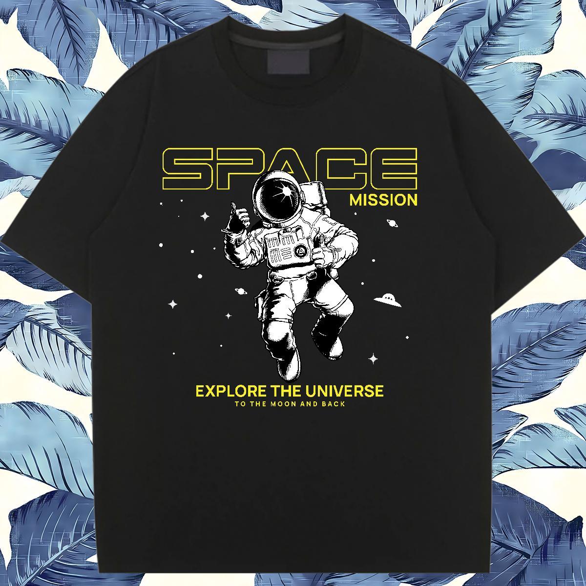 High quality Tshirt for Man Woman 230g Cotton universe Hip Hop T Shirt For Woman Short sleeve Soft DIY Printed Tops