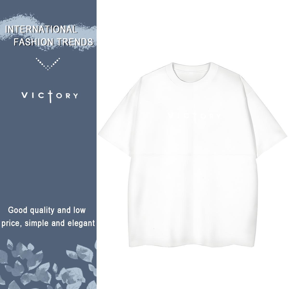 Free Shipping Lady T shirt 100% Cotton 230g letter Casual Daily Wear Women T Shirts Breathable Crew Neck DIY Logo Tops Tees