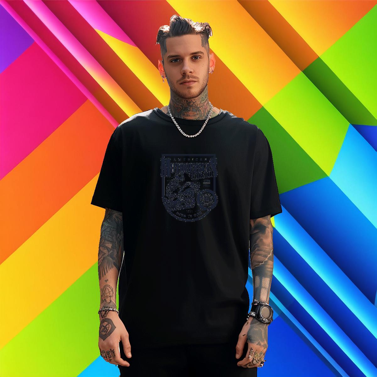 TOP Quality T Shirt For Man 230g Cotton skull Casual Beach Black Oversized Breathable Men Tees Classic Wear