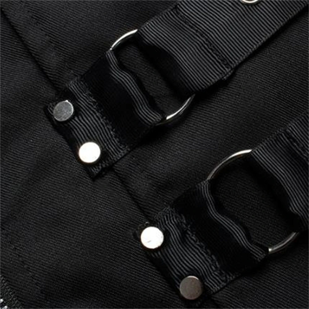 Punk Outerwear Medieval Man Trench Coat Black Mens Jacket Steampunk Windbreaker Gothic Clothing Halloween Costume 240822