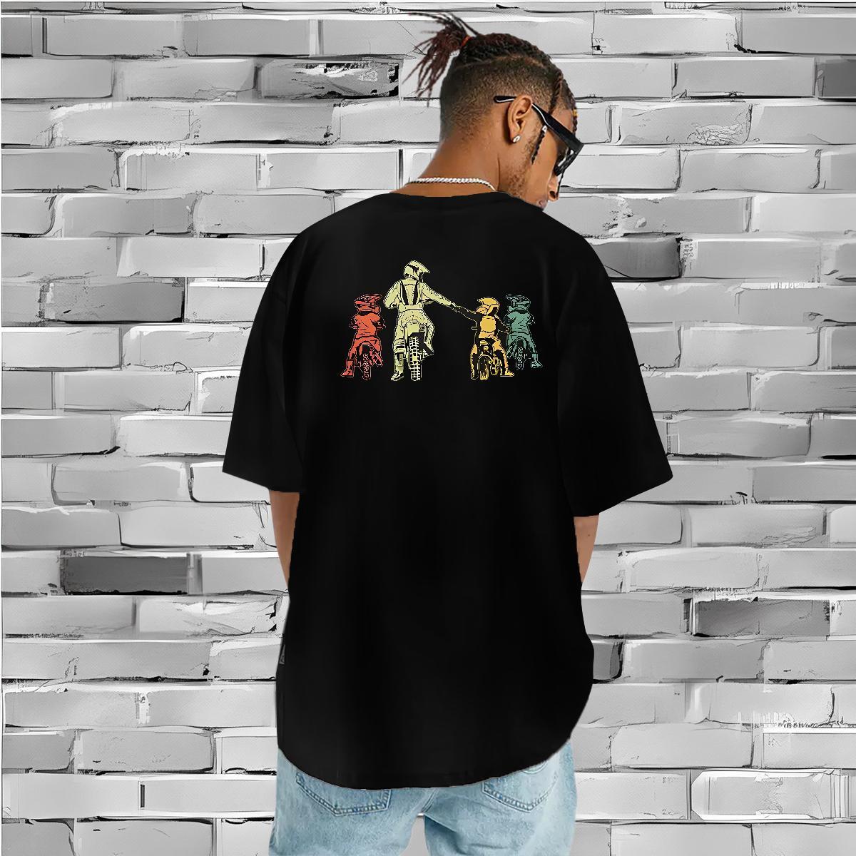 Loose Fit Mens T Shirts 230g Pure Cotton person Spring Summer Custom Printed Breathable Crew Neck Men Tshirts Fashion Casual Clothes