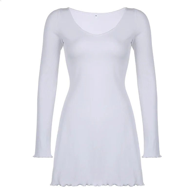 Women Knit Slim Sexy Bodycon Dress V-Neck Long Sleeve Dress Solid Casual Midi Sweater Dress For Women Autumn Winter 240823
