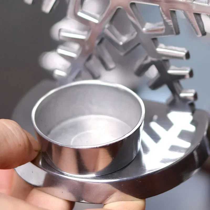 American Christmas decorations creative desktop candle holder candle light dinner props home decoration Christmas candle holder Y240823