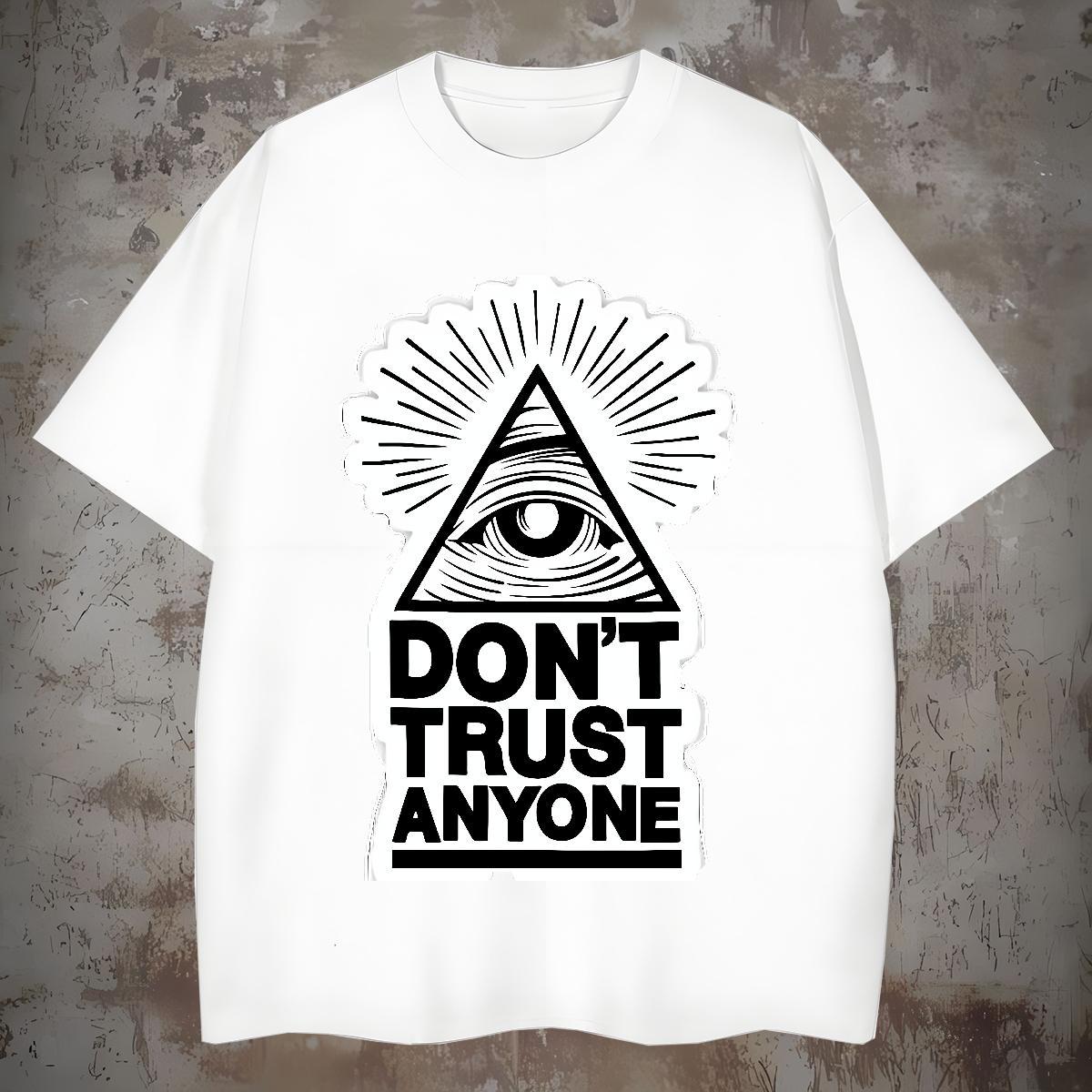 Cool Design T-Shirts 230g 100% Cotton eye of the devil Hip Hop Anime Print Crew Neck Tshirts Classic Casual Wear