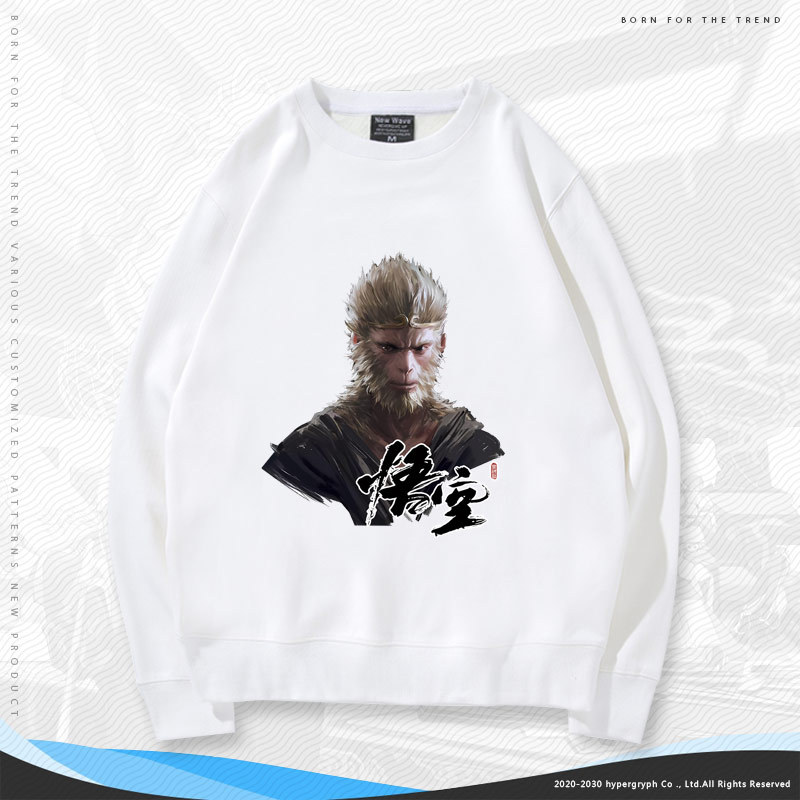 Black Myth Wukong Game Steam With The Same Hoody Clothes Men's and Women's Loose Round Neck Shirt
