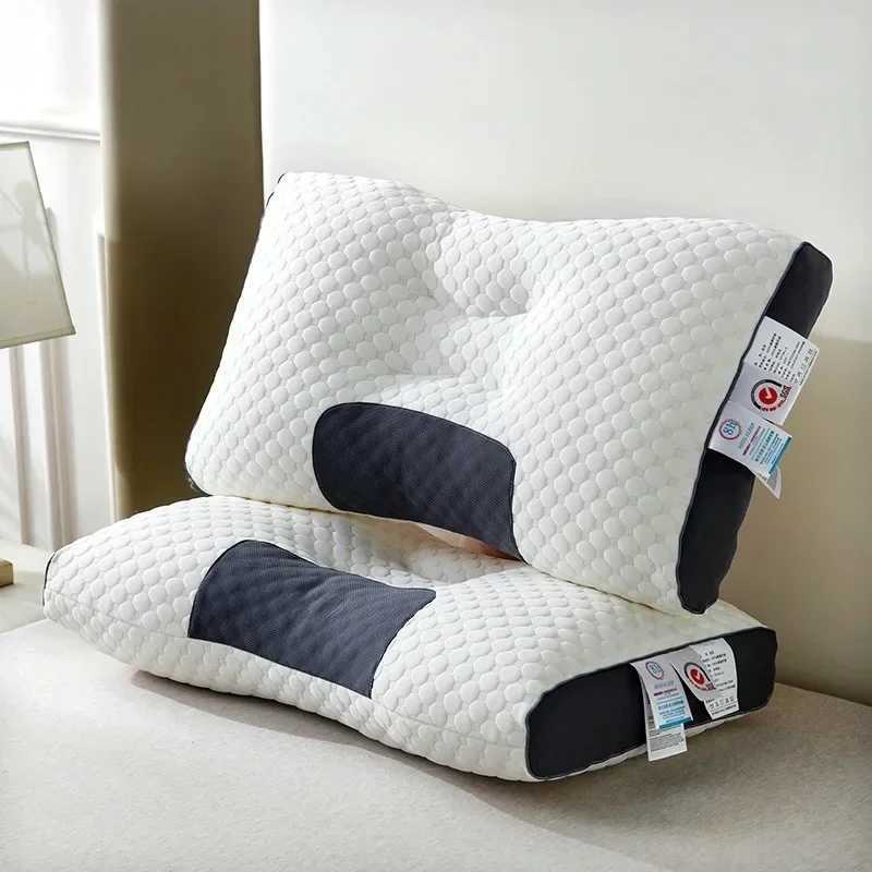 The concave convex design of the human body helps massage the neck and the fiber massage pillow helps with sleepXJ240822