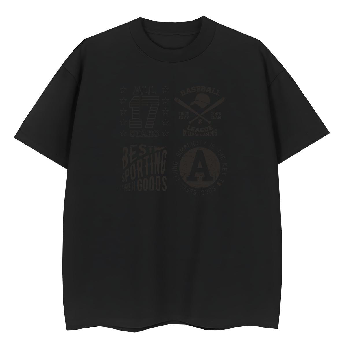 Female Lady T shirt 230g Pure Cotton letter Casual Sport Woman T Shirts Breathable Soft Anime Print Tee Shirt