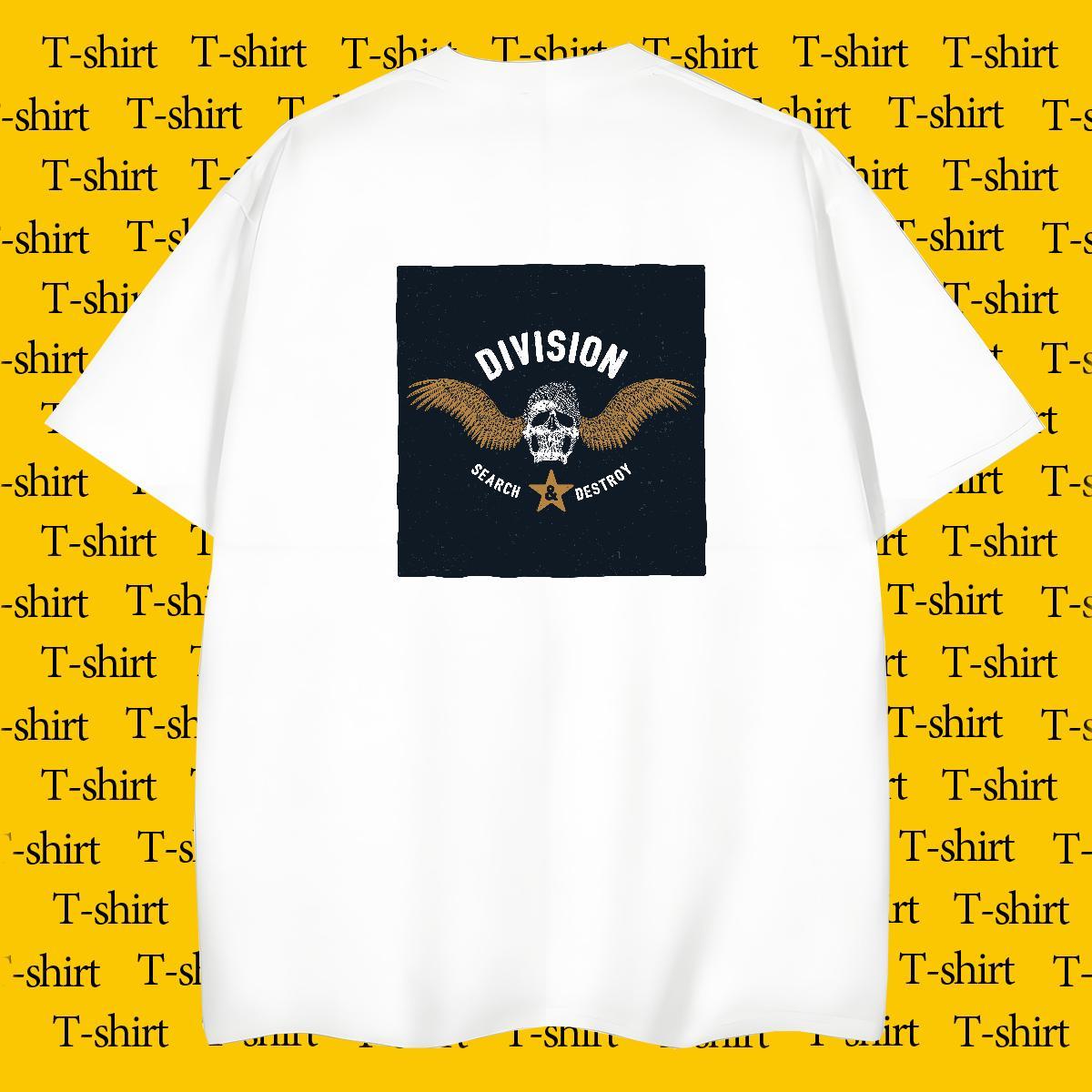 Loose Man T Shirts 230g 100% Cotton skull Outdoor Custom Print Oversized Breathable Couples T Shirts Classic Casual Tees