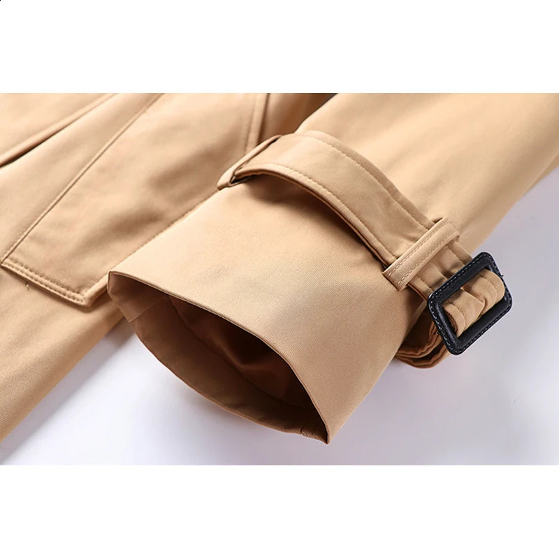 Mens Trench Coat British Super Long Windbreaker Korean Version Double Breasted Mens Business Coats Casual Office Streetwear 240822