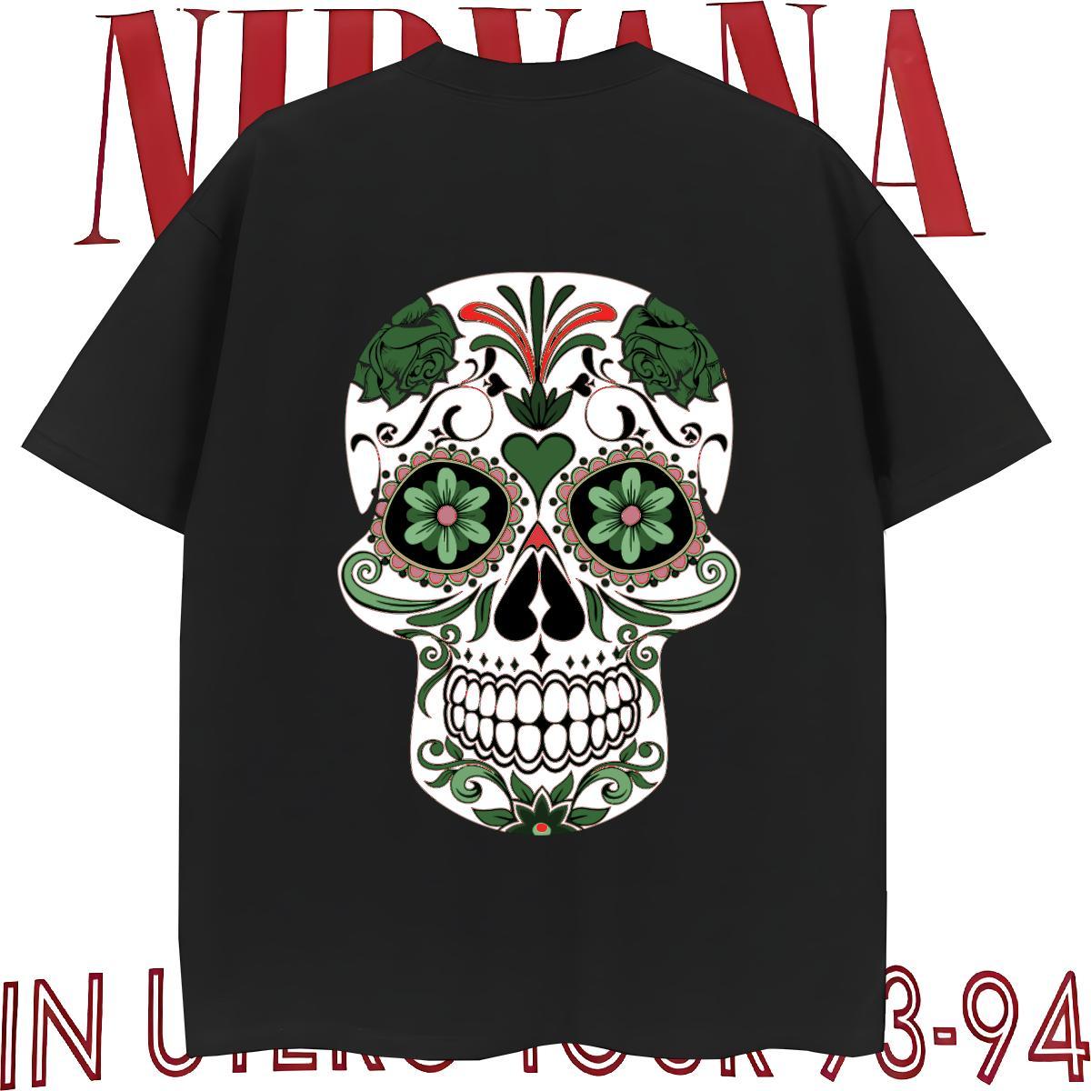 TOP Quality T-Shirts 230g 100% Cotton skull Spring Summer Custom Printing Crew Neck Men Tshirts DIY Customized Wear