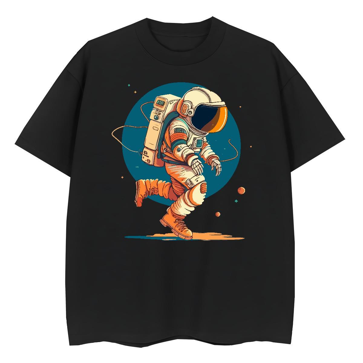 Comfortable Women Tshirts 230g Cotton universe Summer Casual Woman T Shirts Breathable Crew Neck Graphic Wear
