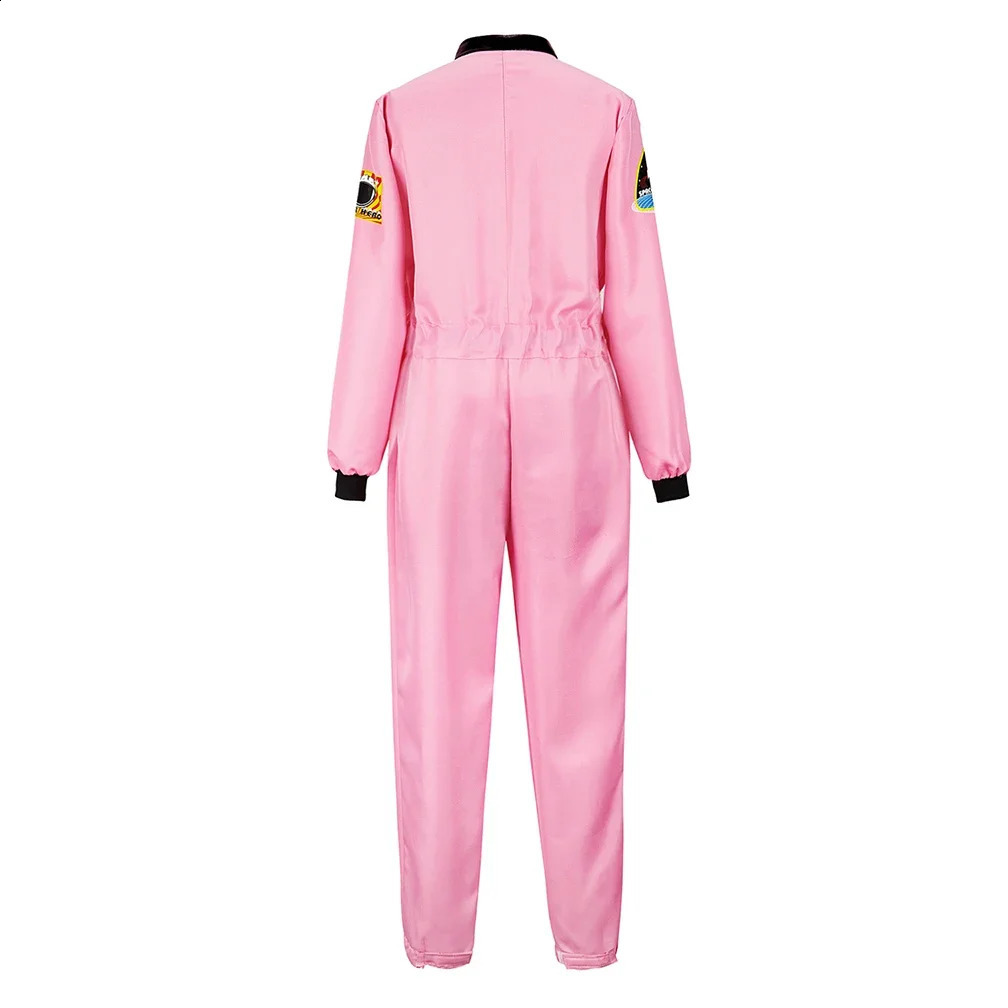 Female astronaut costume adult flight outfit party uniform space roleplaying jumpsuit w240824
