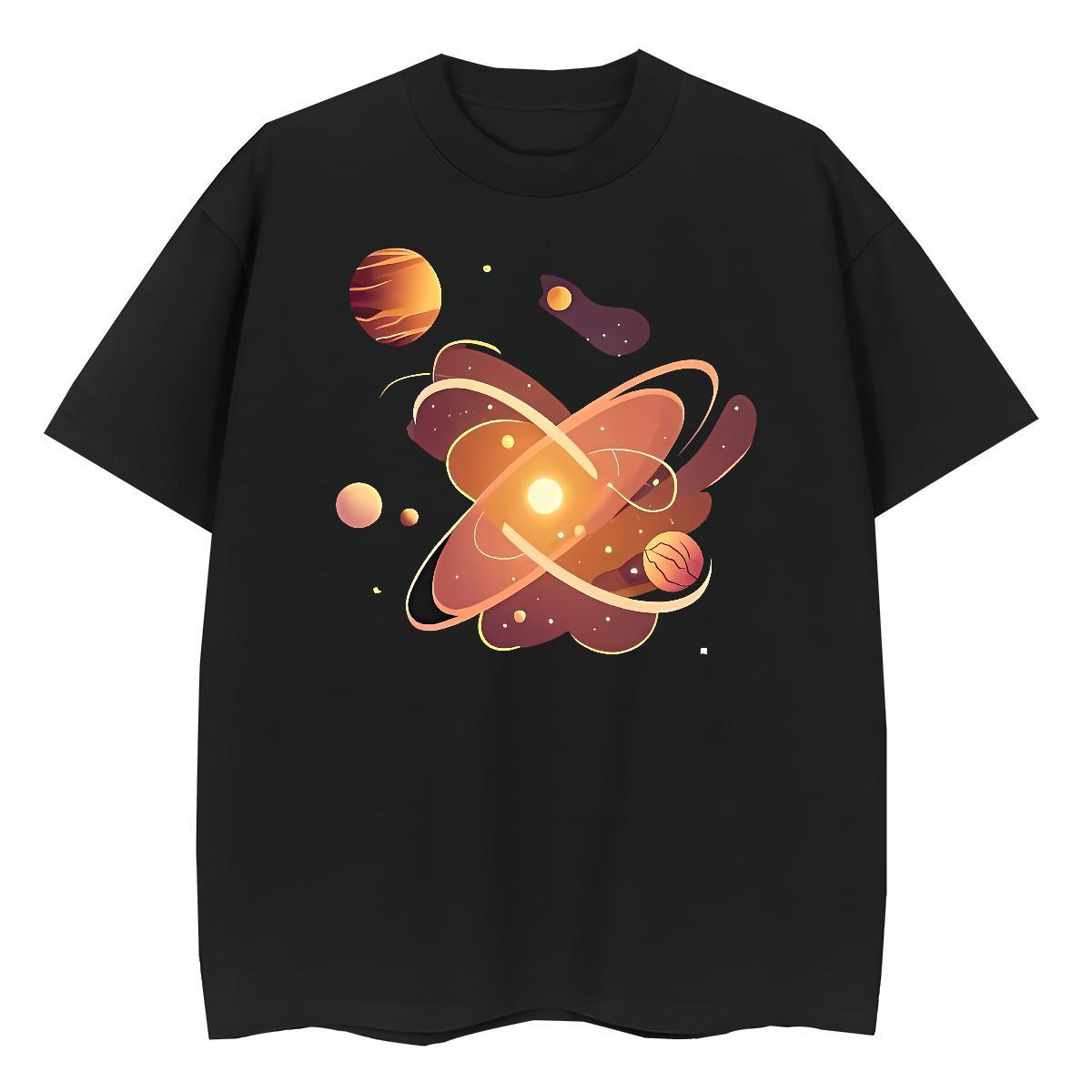 Popular Woman Tshirt 230g Pure Cotton universe Sports Street Wear T Shirt For Woman O-Neck Short Sleeve Plus Size Cartoon Tops Tees