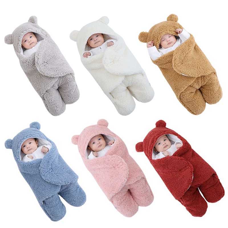 Newborn Blanket Cute Cartoon Toddler Winter Warm Sleeping Sack Stroller Wrap High Quality Safety Baby Swaddle NewXJ240822