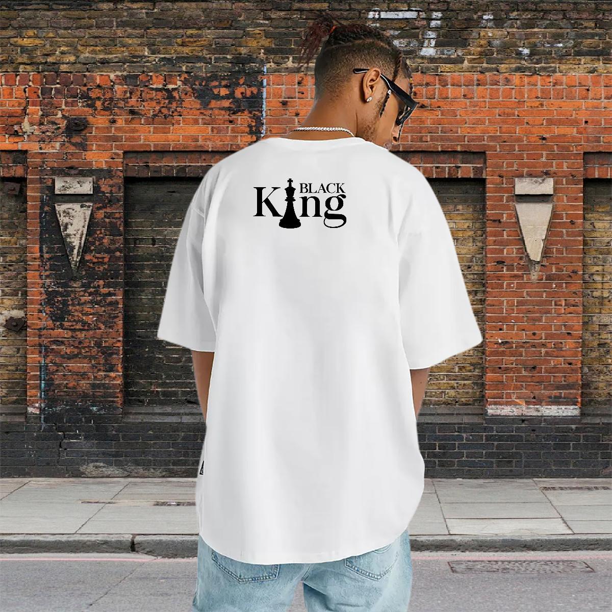 Comfortable Men T Shirts 230g Cotton letter Daily Wear Anime Print Round Neck Short Sleeve Men Tees Brand Clothes