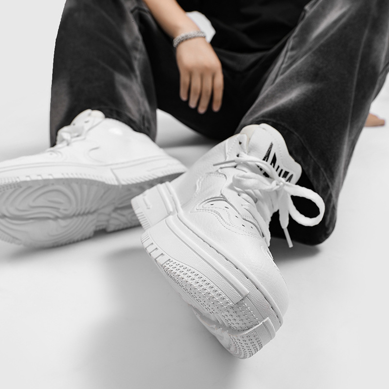 Ddmysports New Thick Soled Fashionable Versatile Comfortable Little White Laser Ollowed Out Small And Unique Minimally Designed Casual Shoes OUTDOOR