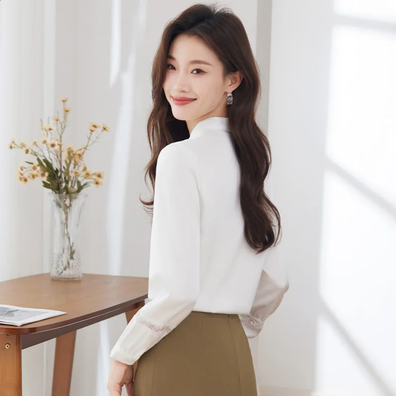 AIyssa-Womens Long-Sleeved Shirts Professional Fashion Show Elegant Temperament 240823