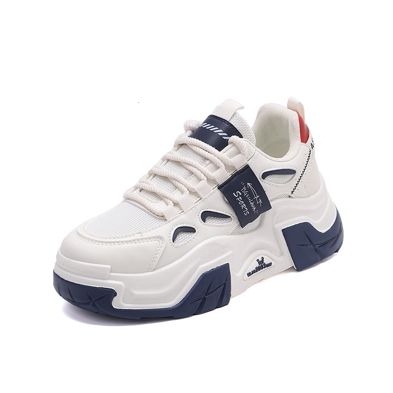 Ddmysports White Spring New Thick Soled Height Increasing Sports Versatile Dad Casual Women S Shoes C OUTDOOR