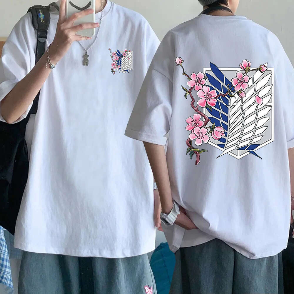 Japanese anime Cosplay Shield Haruku Men T-shirt O-Neck Cotton T Shirt Fashion Casual Clothing Loose Oversized Jersey Tees