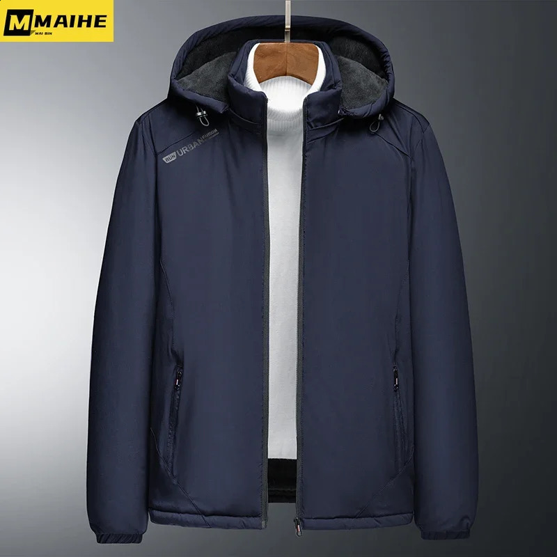 Mens winter jacket retro mountain wool lining windproof hooded mens plus size waterproof Safari Parka 240822