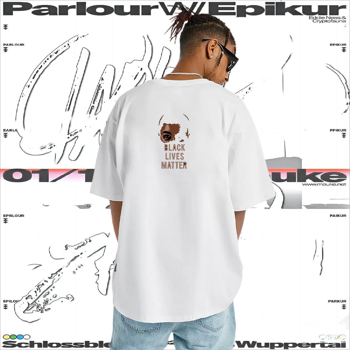 Cool T-Shirts 230g Cotton letter Casual Daily Wear Anime Short Sleeve O-Neck Men Tees Fashion Designer Clothes