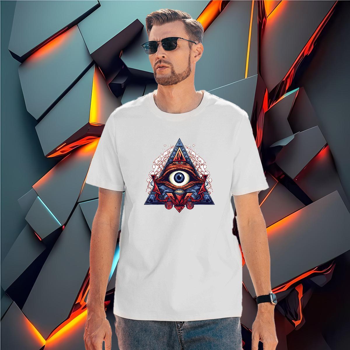 Loose Fit T-Shirts for Men 100% Cotton 230g eye of the devil Sports Casual Custom Big Size Pure Cotton Couples T Shirts Designer Fashion Tshirts