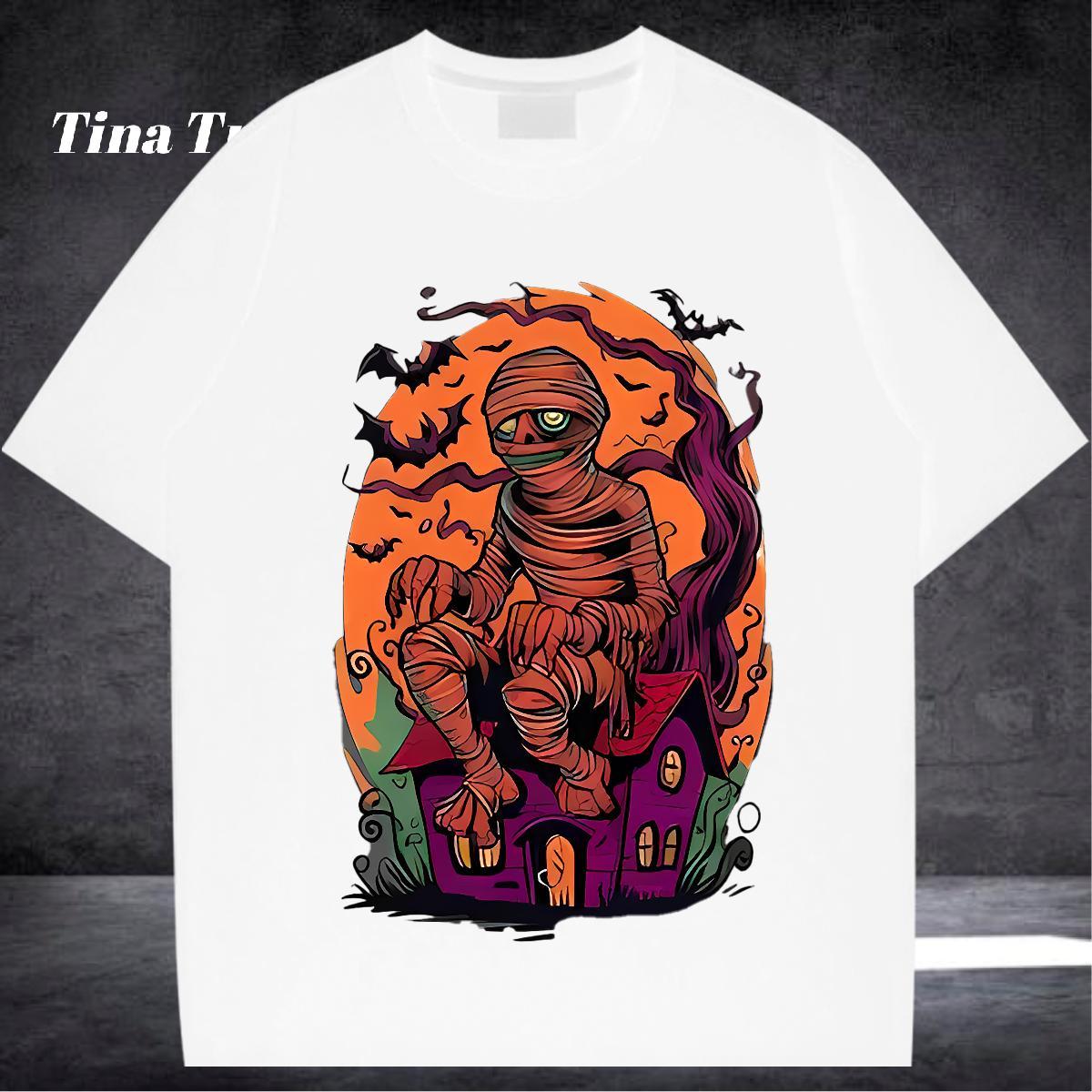 Cool Design T Shirts Men 100% Cotton 230g skull Home Outdoor Custom Printing Breathable Men Tshirts DIY Wear