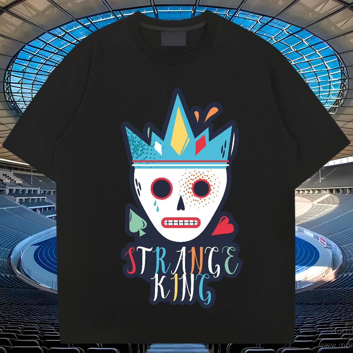 Comfortable T Shirts Men 230g Pure Cotton skull Street Wear DIY Anime Breathable Crew Neck Men Tees 2024 New Tops Shirt
