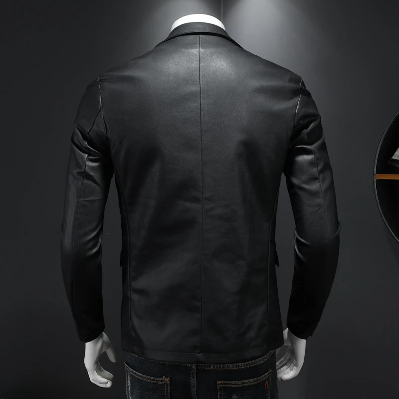 Black Jaqueta De Couro Masculina Outwear PU Leather Coats 5XL Autumn Faux Jacket Motorcycle Turn Down Jackets 240822