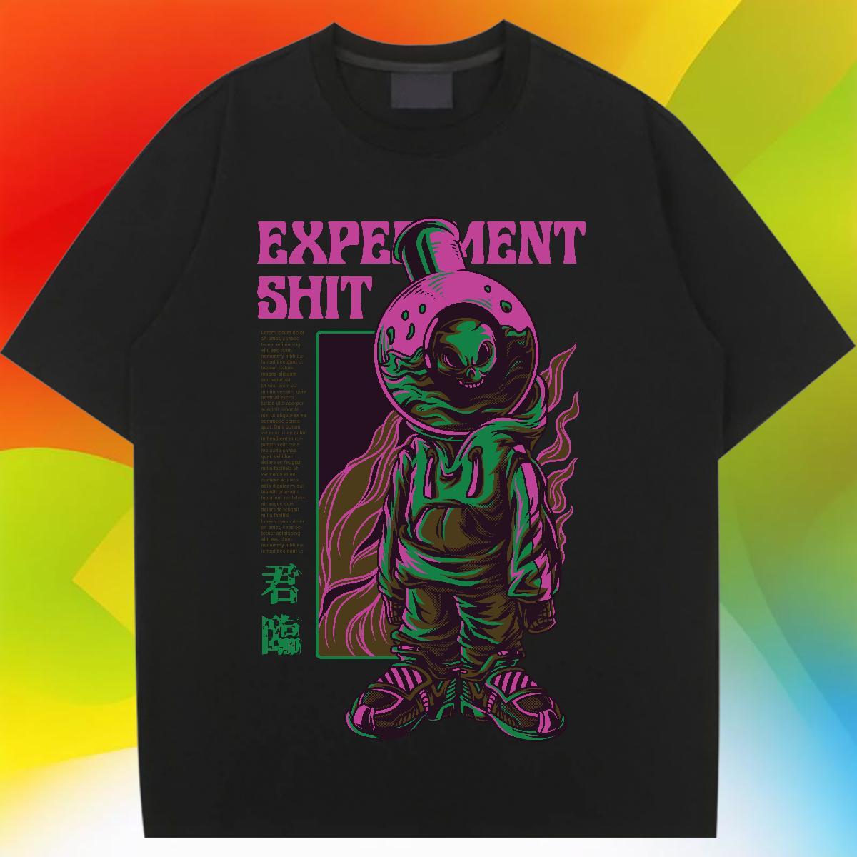 Lady Women Tshirts 100% Cotton 230g spaceman Daily Outfit T-Shirts Short Sleeve O-Neck Cartoon Print Tops Tees