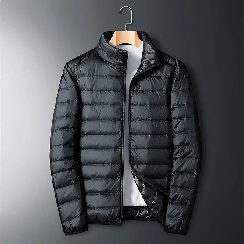 Autumn and winter ultra light white down jacket mens waterproof casual outdoor lightweight apron w240822