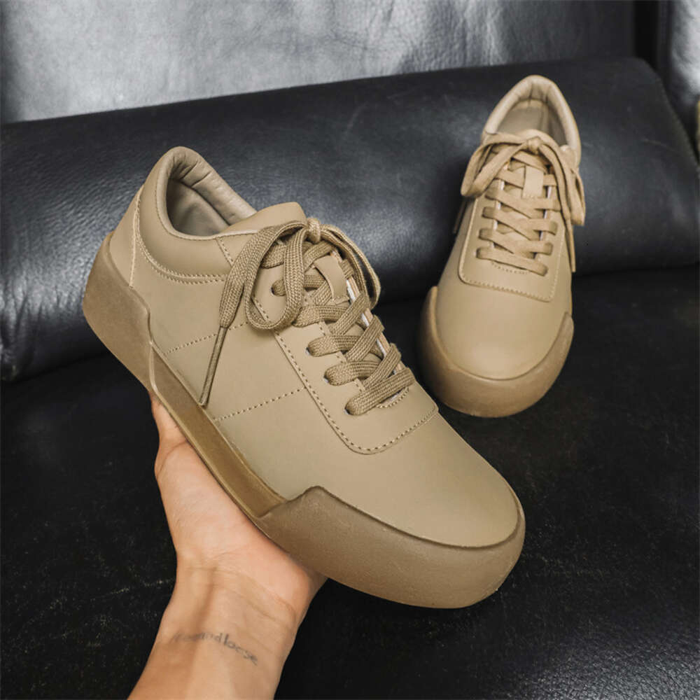 Ddmysports New Niche Design White Men S Trendy Sports And Leisure Leather Surface Board Shoes X OUTDOOR