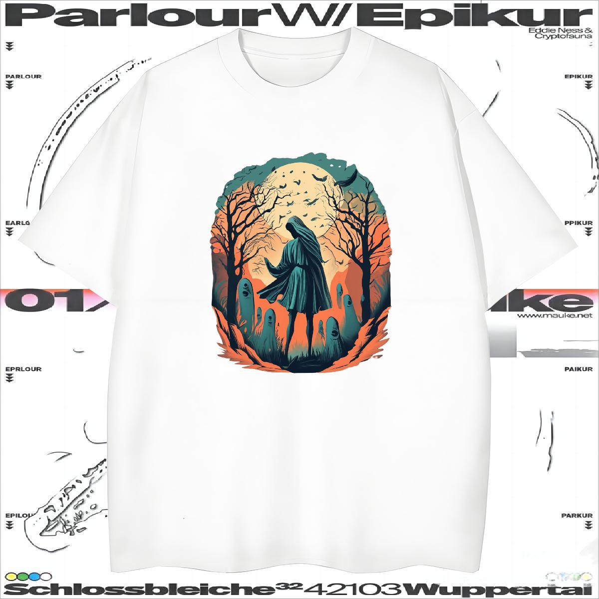 Brand Men T Shirts 100% Cotton 230g skull Home Outdoor Skull Pure Cotton Tshirt for Man Woman New Wear