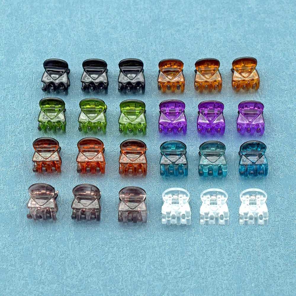 50 mini hair clips of 1.5cm suitable for girls hair accessories fashionable plastic mini claw clips hair clips headband gifts W240822