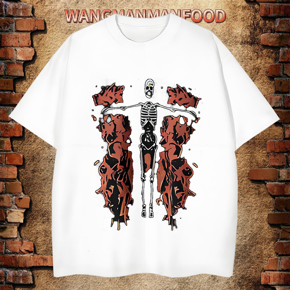 Free Shipping T-Shirts 100% Cotton 230g skull Home Outdoor Cartoon Print O Neck Short Sleeves Men Tees 2024 Designer Tee Shirt