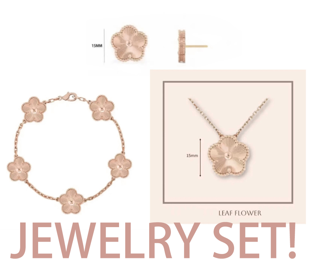 bracelet designer necklace clover earrings jewelry set 18k gold jewlery rose gold flower bracelet Engagement Mexican sets for men jewelry designer women gift mammy