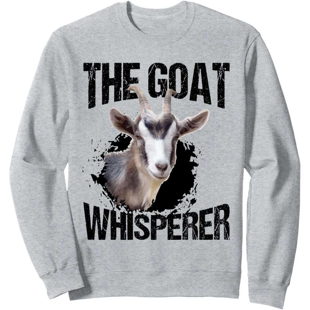 Long Sleeve Shirts for Men sweatshirt The Whisperer Funny Goat Lover for Farmer Gift Sweatshirt T shirt Tee Streetwear Casual tops clothes