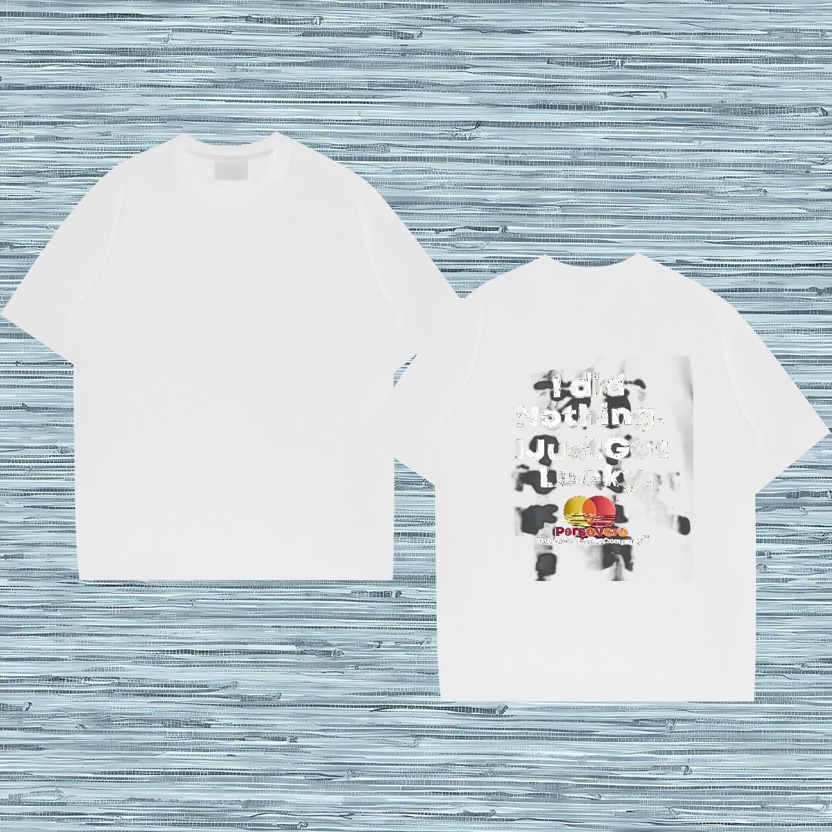 Cool Man T Shirts 230g Cotton letter Casual Floral Print Short Sleeve Soft Men Tshirts 2024 DIY Tees Shirts