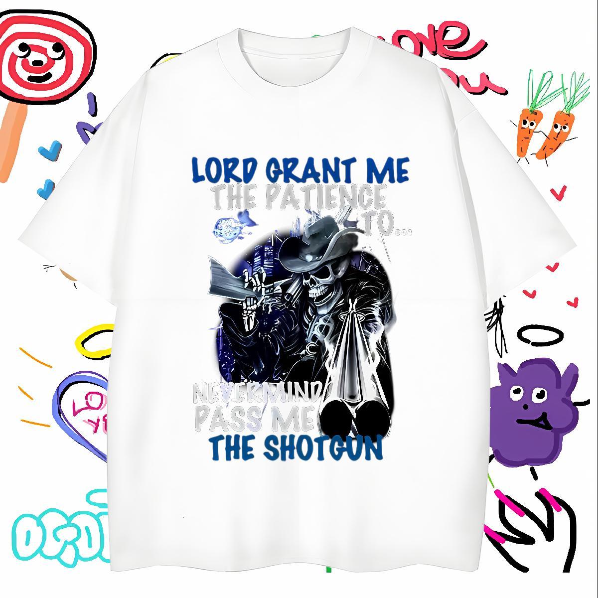 Loose Man T Shirts 230g Pure Cotton skull Outdoor White Plus Size Short Sleeve Soft Tshirt for Man Woman Classic Polos