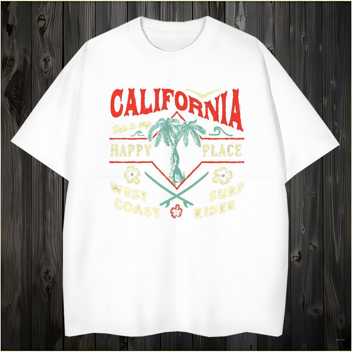 High Quality Man T Shirts 230g Cotton tree Hip Hop Cartoon Printing L-4XL Breathable Crew Neck Men Tops Tees New Wear