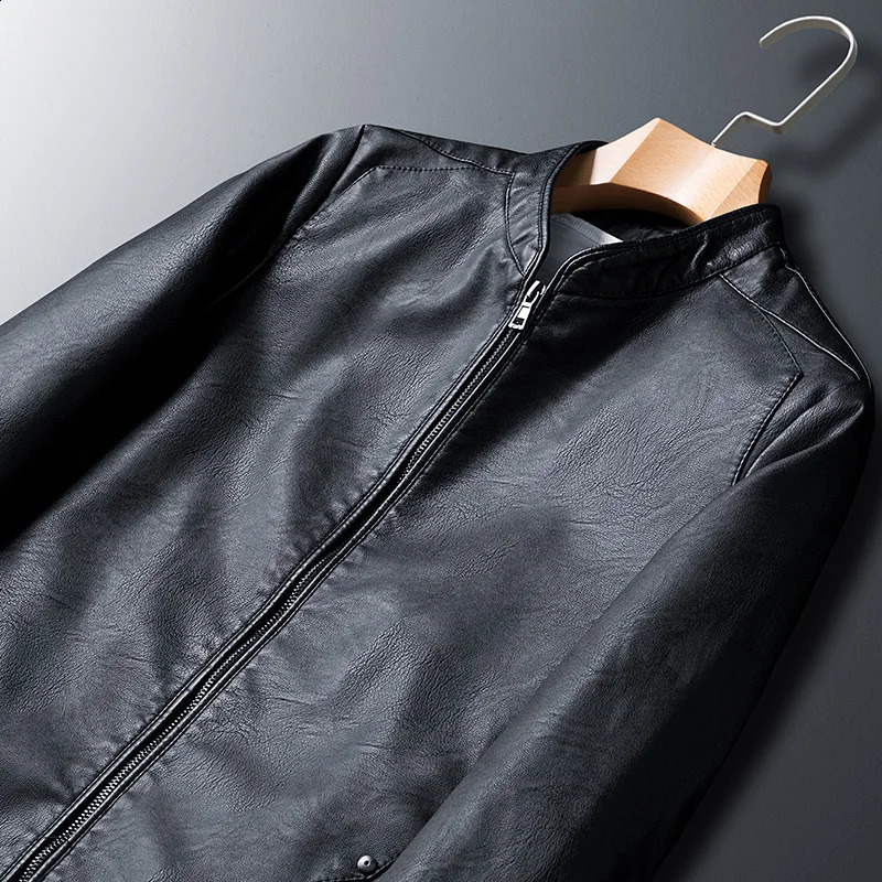 Leather Jacket Men Bomber Retro Fleece Black Motorcycle Jackets Plus Size 6XL 7XL 8XL Coats Flannel Warm Comfort High Quality 240822