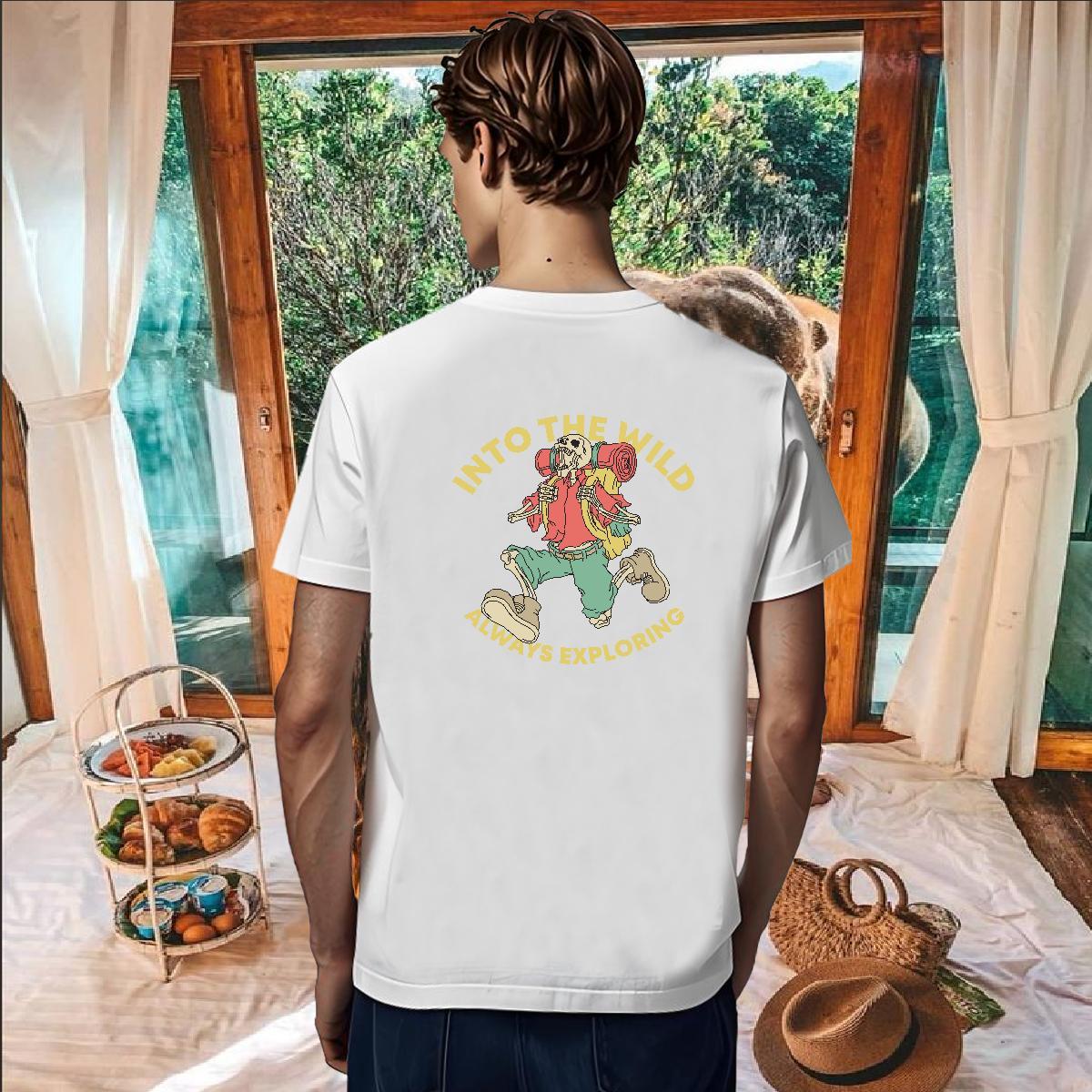 TOP Quality T Shirts Men 230g 100% Cotton skull Hip Hop Black Oversized O-Neck Short Sleeve Men Tops Tees Brand Polos