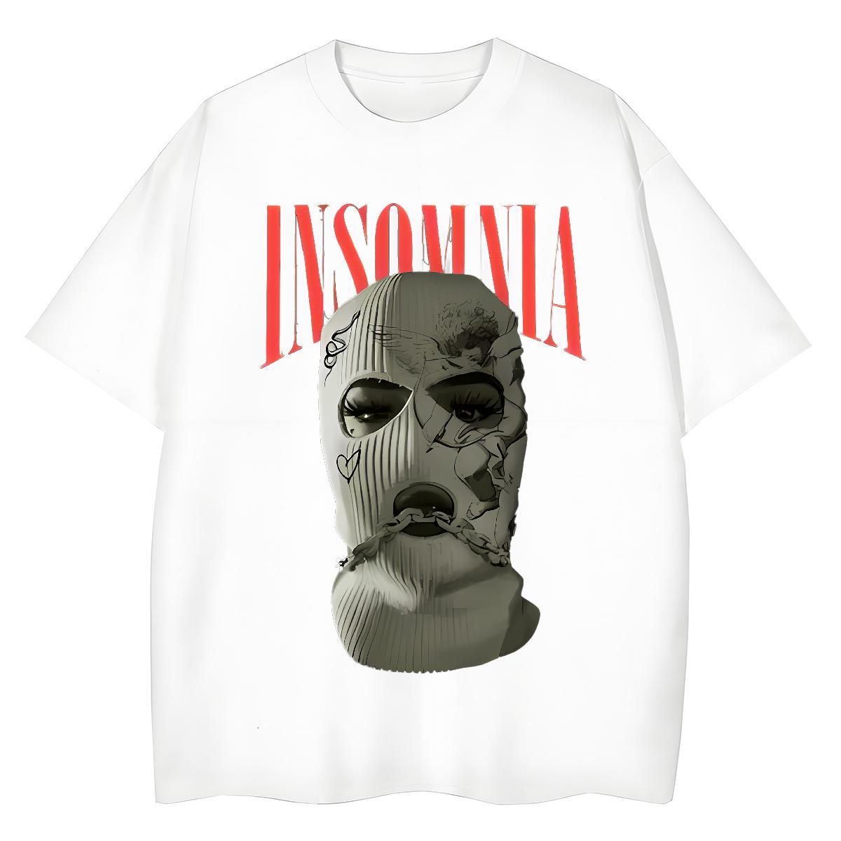 Loose fit Women Tees 100% Cotton 230g Masked man Home Outdoor T Shirt For Woman O Neck Short Sleeves DIY Printed Tshirts