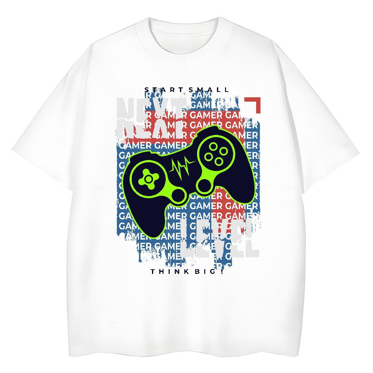 Nice Women Tshirts 230g Pure Cotton game Sports Casual T-Shirts Crew Neck Breathable Cartoon Floral Printing Wear
