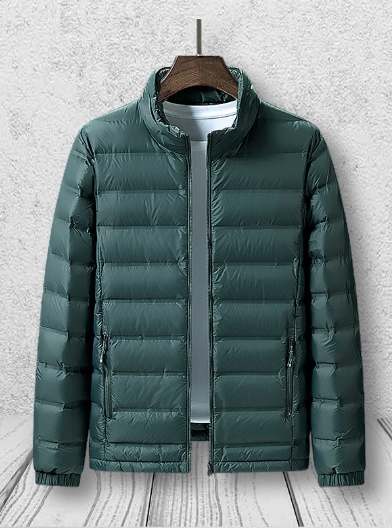 Mens Winter Down Jacket 80% White Duck Hanger Collar Casual Wind Label Warm Plus Size 8XL w240822