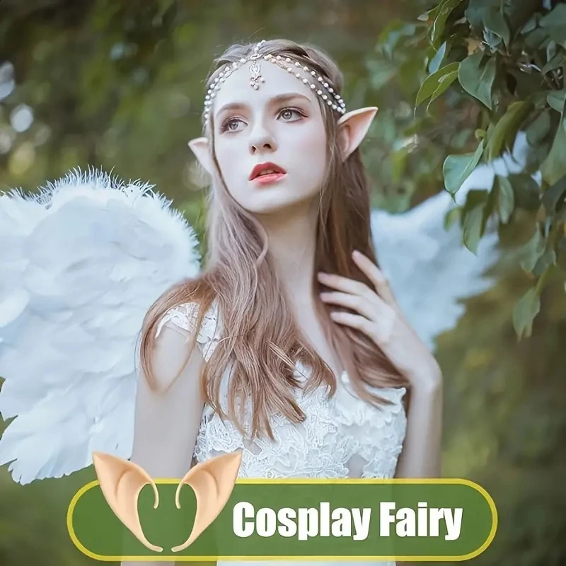 Boho Leafy Crown Elf Ears Headpiece Fairy Costume Viking Head Accessories Halloween Role Playing 240823
