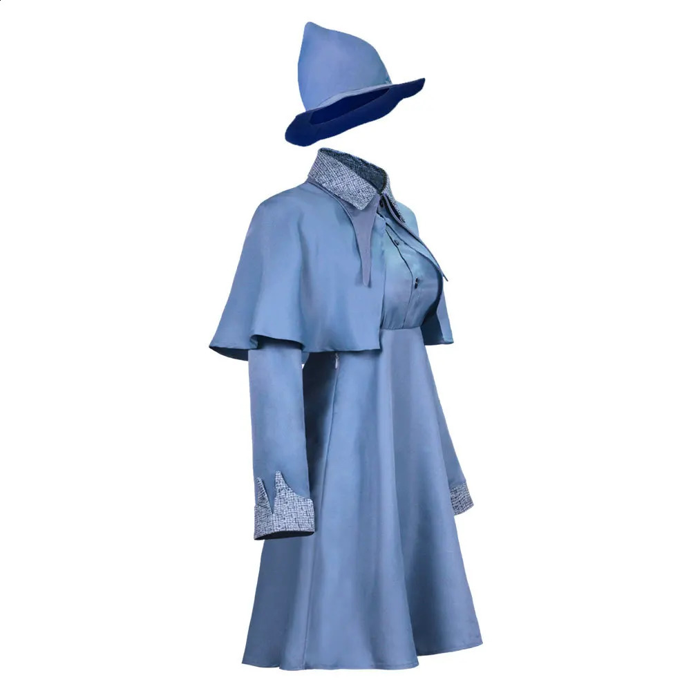 Witchcraft and Wizarding School Witch Hibiscus Isabel Delacour Role Playing Costume Beauxbaton Magic Uniform Hat Dress Halloween 240823