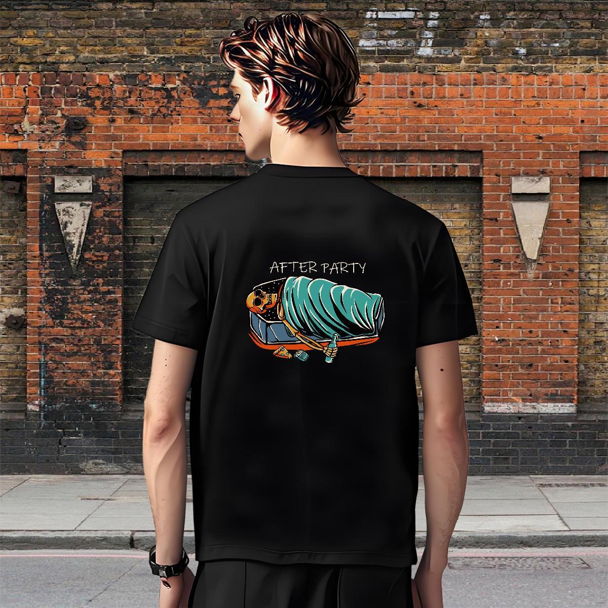 Brand Men T Shirts 100% Cotton 230g skull Street Wear Custom Printing Short Sleeve Soft Tshirts Wholesale Tops Tees